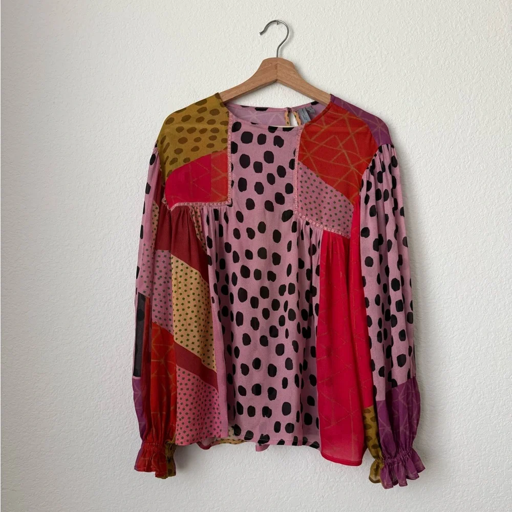 Anthropologie Bl-nk Miranda Peasant Blouse - Picture 2 of 10